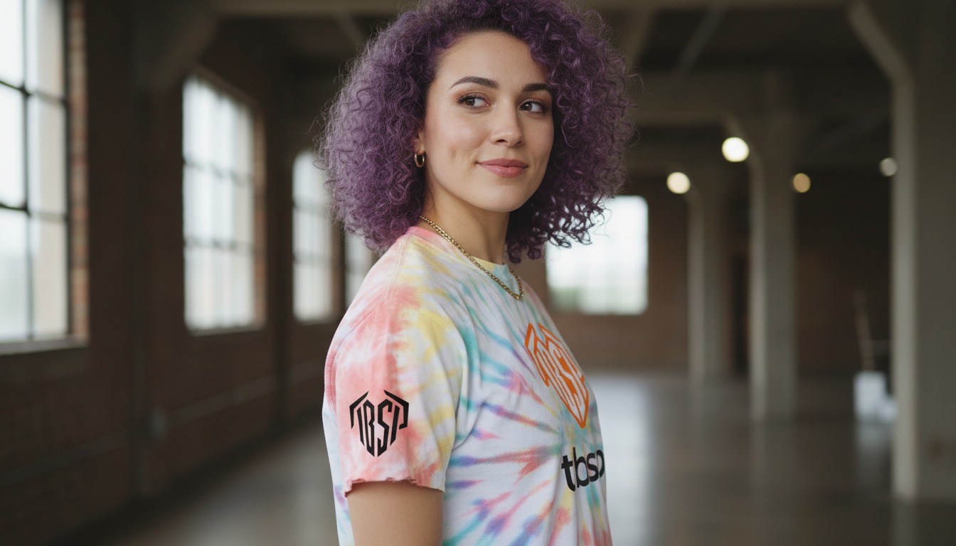 Dyenomite Rainbow Tie-Dye T-shirt (FRONT)