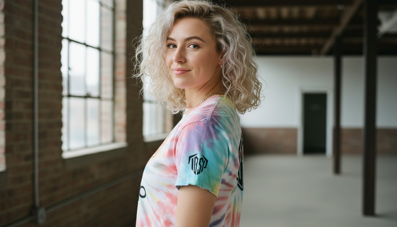 Dyenomite Rainbow Tie-Dye T-shirt (FRONT)