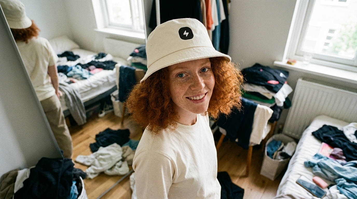Cotton Twill Bucket Hat (FRONT)
